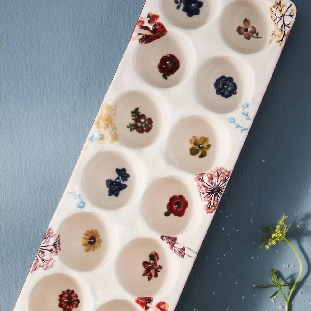Anthropologie Nathalie Lete Floral Egg Crate